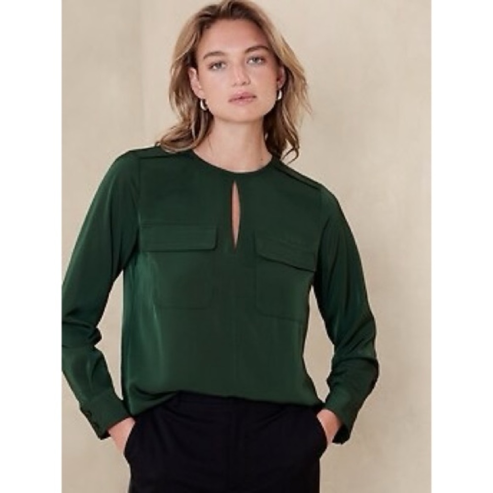 banana republic keyhole blouse